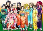  ahoge ayuhara_natsu drill_hair everyone freckles hibiki_ran himezaki_aoi iinchou_(justice_gakuen) japanese_clothes justice_gakuen karuizawa_momo kazama_akira kimono kirishima_yurika long_sleeves minazuki_kyouko moero!_justice_gakuen multiple_girls tabi tiffany_lords tsukinowa_kumatarou twintails wakaba_hinata 