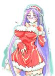  breasts christmas fate/stay_night fate_(series) glasses huge_breasts kikuta long_hair rider santa_costume solo very_long_hair 