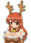  asahina_mikuru breasts christmas cleavage large_breasts reindeer sinko solo suzumiya_haruhi_no_yuuutsu 