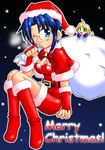  artist_request capelet christmas ciel multiple_girls nanako_(melty_blood) santa_costume tsukihime 