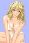  bikini blonde_hair blue_eyes breasts cleavage large_breasts original sandgarden solo swimsuit 