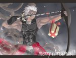  archer artist_request christmas dark_skin dark_skinned_male fate/hollow_ataraxia fate/stay_night fate_(series) male_focus sleeveless solo 