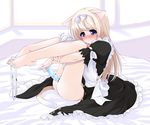  animal_ears barefoot blush bow bow_panties cat_ears censored copyright_request dildo feet maid no_panties ooji panties panties_around_toe panties_removed pussy pussy_juice slave solo striped striped_panties tears toes underwear 
