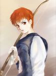  artist_request bow_(weapon) emiya_shirou fate/stay_night fate_(series) long_sleeves male_focus raglan_sleeves solo weapon 