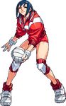  ayuhara_natsu edaki_shin'ya full_body justice_gakuen long_sleeves lowres moero!_justice_gakuen official_art sleeves_pushed_up solo standing transparent_background volleyball 