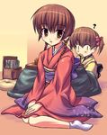  akamatsu_ken fukuzawa_yumi japanese_clothes kimono kotatsu long_sleeves maria-sama_ga_miteru multiple_girls shimazu_yoshino table 
