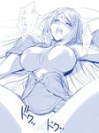 agrias_oaks blush breasts censored closed_eyes final_fantasy final_fantasy_tactics hima large_breasts long_hair monochrome mosaic_censoring orgasm pointless_censoring sex solo vaginal 