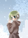  dejiko di_gi_charat kuroda_bb long_sleeves snowflakes snowing solo winter_garden 