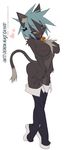  animal_ears bad_deviantart_id bad_id bell bell_collar black_skin blue_hair boots bow breasts cat_ears cat_tail collar dated demon_mages fang full_body furry hair_bow hands_on_thighs heart jason_robinson large_breasts nipples nude open_mouth simple_background solo spiked_hair standing tail thigh_boots thighhighs watermark web_address white_background yellow_eyes 