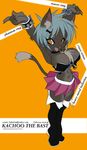  animal_ears bell big_breasts blue_hair boots breasts cat_ears crybringer dark_skin furry jason_robinson miniskirt skirt standing tail thighhighs 