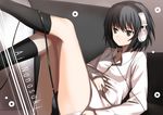  amagami bad_id bad_pixiv_id black_eyes black_hair headphones koi_(koisan) nanasaki_ai solo 