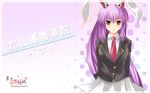  animal_ears bunnygirl long_hair purple_hair red_eyes reisen_udongein_inaba tie touhou 