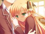  blonde_hair game_cg green_eyes tagme valentine_pink 