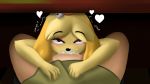  &lt;3 2019 animal_crossing anthro black_nose blush canid canine canis clothing cum cum_in_mouth cum_inside deep_throat digital_media_(artwork) domestic_dog duo fellatio female fur hair hi_res intersex isabelle_(animal_crossing) looking_at_viewer male male/female mammal marrubi_(artist) nintendo oral oral_penetration penetration sex shih_tzu simple_background text video_games 