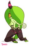  alien animated breasts butt diives female green_hair hair humanoid looking_at_viewer simple_background solo sonic_(series) spreading text zeena 
