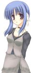  blue_hair fujimiya ilfa long_sleeves robot_ears smile solo to_heart_2 