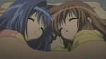  animated animated_gif bangs closed_eyes kanon lowres minase_nayuki multiple_girls screencap sleeping tsukimiya_ayu 