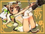  animal_ears bdsm bondage boots bound breasts cat_ears long_legs new_year open_clothes open_shirt original panties shimada_fumikane shirt small_breasts solo thighhighs underboob underwear wallpaper white_panties 