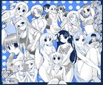  artoria_pendragon_(all) bazett_fraga_mcremitz bikini blue cameo caster everyone fate/hollow_ataraxia fate/stay_night fate_(series) food fujimura_taiga himuro_kane illyasviel_von_einzbern innertube kuzuki_souichirou leysritt long_hair luviagelita_edelfelt makidera_kaede matou_sakura mitsuzuri_ayako monochrome multiple_girls one-piece_swimsuit one_eye_closed popsicle rider saber saegusa_yukika sella swim_cap swimsuit teramoto_kaoru toosaka_rin 