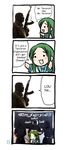  4koma :3 ak-47 artist_request assault_rifle churuya comic gun kita_high_school_uniform nyoro~n rifle school_uniform suzumiya_haruhi_no_yuuutsu terrorist translated weapon 