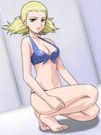  barefoot bikini blonde_hair breasts cleavage fantine_valjean green_eyes igpx medium_breasts onda_takeshi short_hair solo swimsuit 