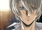  blue_eyes close-up front_innocent john_(front_innocent) male_focus non-web_source screencap silver_hair solo urushihara_satoshi 