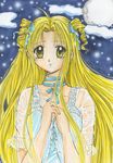  blonde_hair full_moon full_moon_(full_moon_wo_sagashite) full_moon_wo_sagashite kouyama_mitsuki long_hair moon solo tamao 