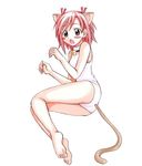  animal_ears artist_request bell blush cat_ears leotard mahou_sensei_negima! sasaki_makie solo tail 