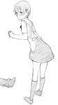  copyright_request greyscale monochrome solo waitress yu_65026 