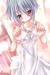  bangs blush bra dress nagato_yuki shiranagi short_hair solo sundress suzumiya_haruhi_no_yuuutsu underwear 