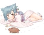  animal_ears cat_ears chaudlapin japanese_clothes kimono lowres original solo 