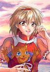  bangs brown_eyes brown_hair gensou_suikoden gensou_suikoden_ii lowres mukumuku nanami_(suikoden) oono_(illust_nagaya) short_hair 