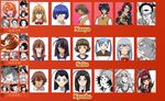  6+girls ahoge annotated antenna_hair bangs beanie black_hair blue_hair blunt_bangs bob_cut bow bowtie brown_hair character_chart child chouhi_ekitoku chouun_shiryuu close-up closed_eyes earrings everyone eyepatch face facial_hair gakushuu glasses goatee hair_bobbles hair_bow hair_ornament hair_over_one_eye hat headband ikkitousen japanese_clothes jewelry kakouen_myousai kakouton_genjou kaku_bunwa kan'u_unchou kimono kouchuu_kanshou lineup lolita_fashion long_hair magatama maid maid_headdress mole mole_under_mouth mother_and_daughter multiple_boys multiple_girls necktie official_art orange_hair ryomou_shimei ryuubi_gentoku saji_genpou school_uniform shibai_chuutatsu shiozaki_yuji shokatsuryou_koumei short_hair shuyuu_koukin silver_hair single_earring sonsaku_goei sonsaku_hakufu sousou_moutoku sweater_vest ten'i_(ikkitousen) turtleneck twintails vest 