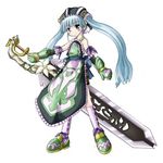  bangs gretel_(otogi-jushi_akazukin) lowres otogi-juushi_akazukin sanari_(quarter_iceshop) solo sword weapon 