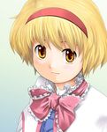  alice_margatroid blonde_hair capelet hairband haniwa_(leaf_garden) short_hair solo touhou 