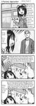  1girl 4koma azumanga_daiou comic fake_translation greyscale kasuga_ayumu monochrome nazi 