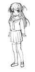  copyright_request greyscale kirin_kakeru monochrome school_uniform solo thighhighs 