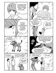  1girl artist_request comic death_note greyscale monochrome parody ryuk yagami_light 