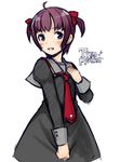  face ha-ru original school_uniform short_hair sketch solo twintails 