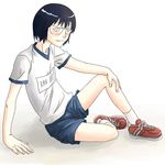  artist_request bob_cut genshiken gym_uniform madarame_harunobu male_focus otaku shoes sneakers solo spoilers younger 