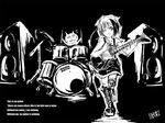 amputee bad_source band bass_guitar big-d bikko cat full_metal_jacket greyscale high_contrast instrument monochrome multicolored_hair one-eyed original solo two-tone_hair wallpaper 