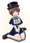  brown_hair hat heterochromia rozen_maiden short_hair solo souseiseki takumi_(rozen_garten) 