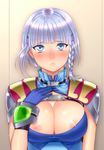  blush breasts large_breasts nipple_slip nipples seolla_schweizer solo super_robot_wars yuzuriha_(active_homing) 