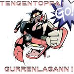  boota english hissatsukun lagann mecha open_mouth simon tengen_toppa_gurren_lagann tongue tongue_out 