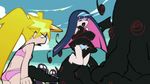  animated animated_gif cthulhu ghost_(psg) gif multicolored_hair octopus panty_&amp;_stocking_with_garterbelt panty_(character) panty_(psg) stocking_(character) stocking_(psg) swimsuit tentacle two-tone_hair visor 