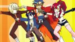  dance dancing kamina lucky_star simon tengen_toppa_gurren-lagann tengen_toppa_gurren_lagann viral yoko_littner yoko_ritona 