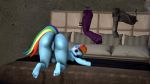  3d_(artwork) animated anthro ass_up big_butt breasts butt digital_media_(artwork) elkaola equine female friendship_is_magic horse looking_back mammal my_little_pony nude pony pussy rainbow_dash_(mlp) under_boob 