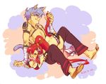  animal_ears cat_ears cat_tail catboy catgirl couple kamina sako tail tengen_toppa_gurren-lagann tengen_toppa_gurren_lagann yoko_littner yoko_ritona 