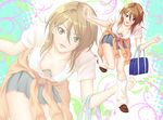  bad_id bad_pixiv_id bag bra breasts brown_hair cleavage downblouse extra gyaru k-on! kogal large_breasts legs lingerie loafers loose_socks shoes skirt socks solo tachibana_himeko underwear zoom_layer zucchini 