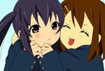  annyuiusagi bangs highres hirasawa_yui hug k-on! multiple_girls nakano_azusa twintails 